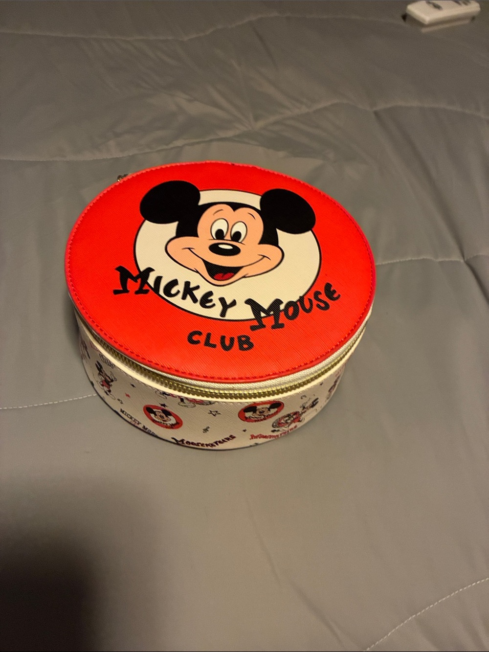 Her Universe Disney Mickey Mouse Club Round Vinyl Cosmetics Case